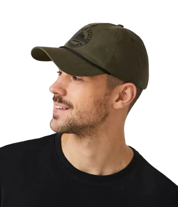 Boné Aba Curva Em Algodão Com Estampa Golden State Colorado Verde