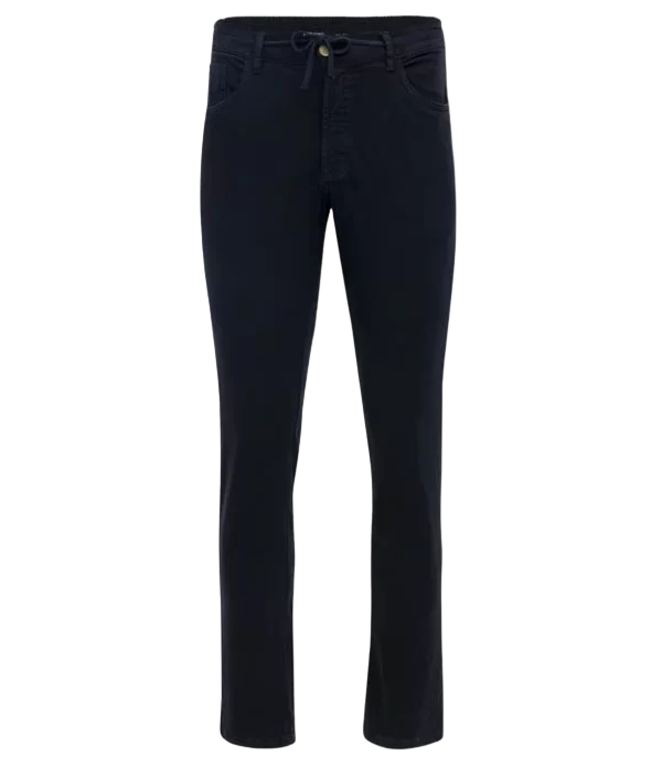 Calça Comfort Em Sarja Com Cós Elástico Pret