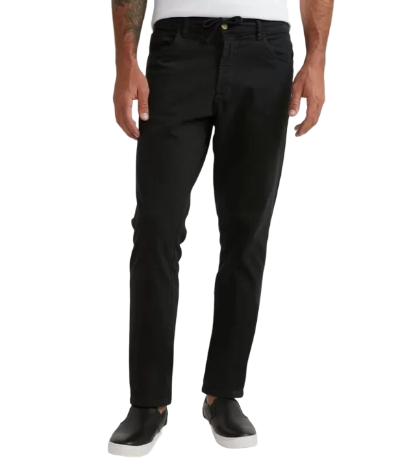 Calça Comfort Em Sarja Com Cós Elástico Pret - Imagem 4